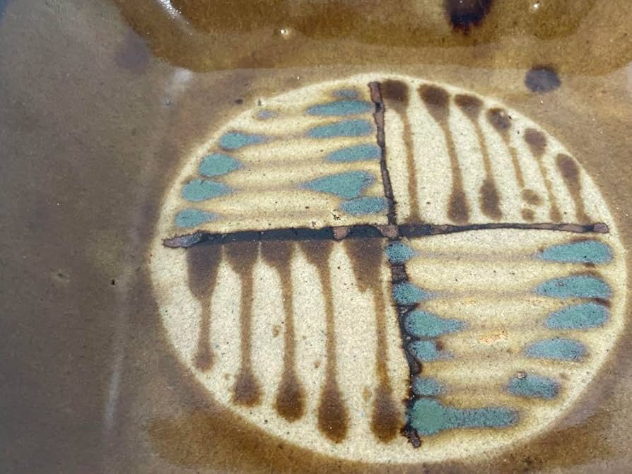 陶芸家　作家物　作者不明　濱田庄司　？　鉄釉　角鉢　鉢　大皿　角皿　鉢 陶芸家作家物作者不明濱田庄司？鉄釉角鉢鉢大皿角皿鉢